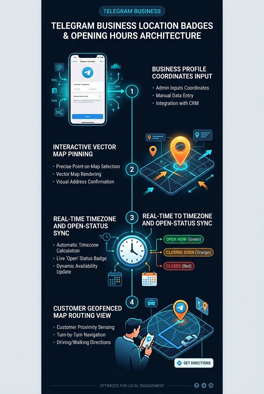 Telegram Business Location & Hours Architecture