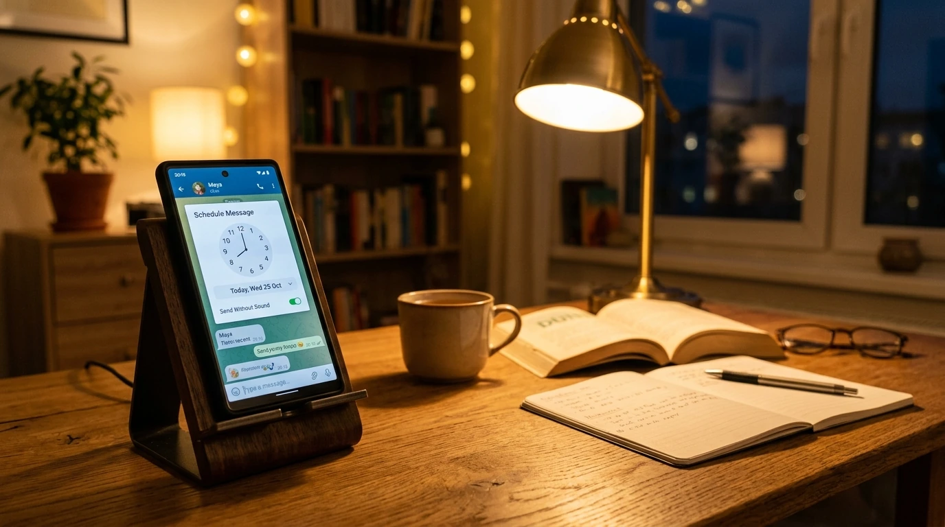 [Scheduled & Silent Delivery on Telegram] Send Polite Messages Anytime Without Waking Up the Recipient