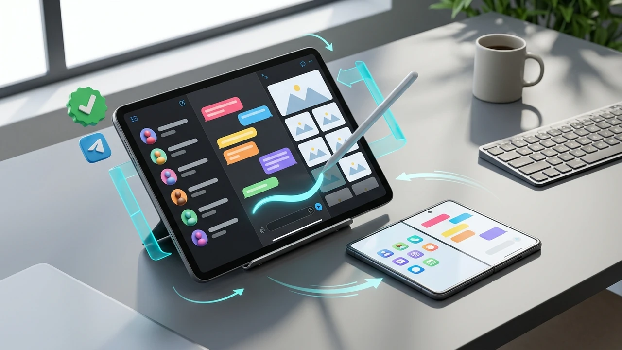 [Telegram 07] Installing Telegram on Tablets & Foldables: Multi-Column UI, Split-Screen & Stylus Input