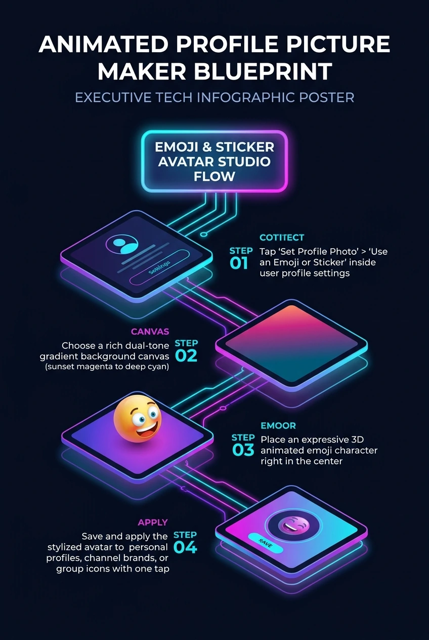 Infographic summarising the Telegram profile picture maker