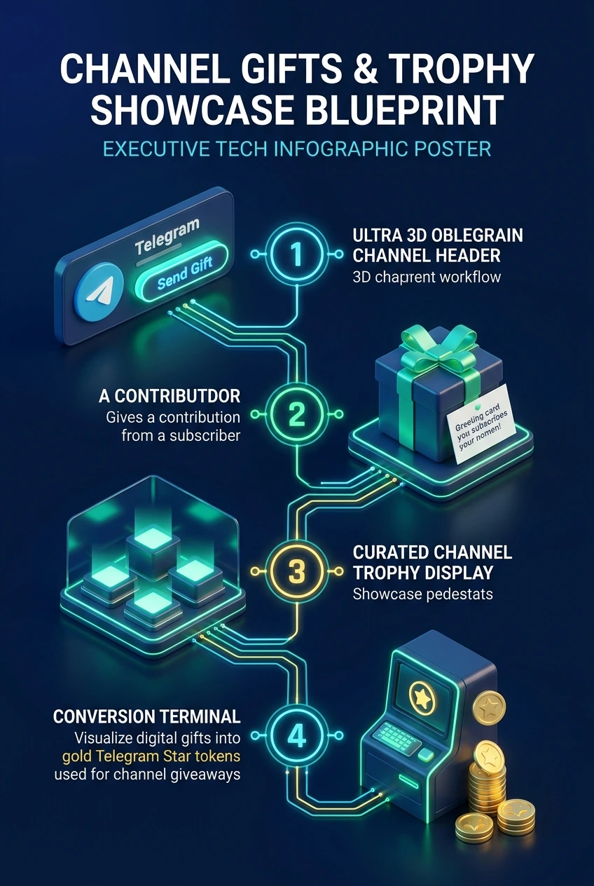 Infographic summarising gifts sent to Telegram channels