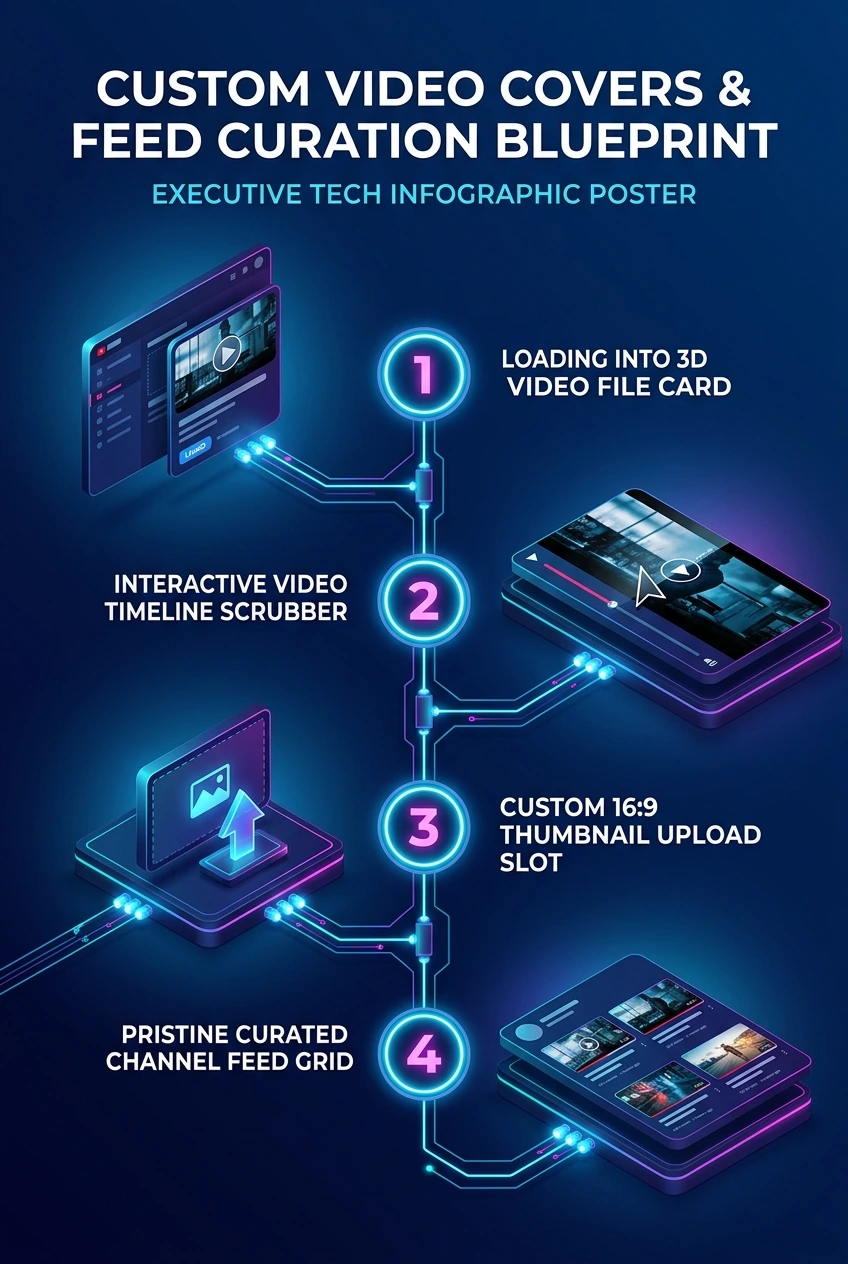 Infographic summarising custom video covers in Telegram channels