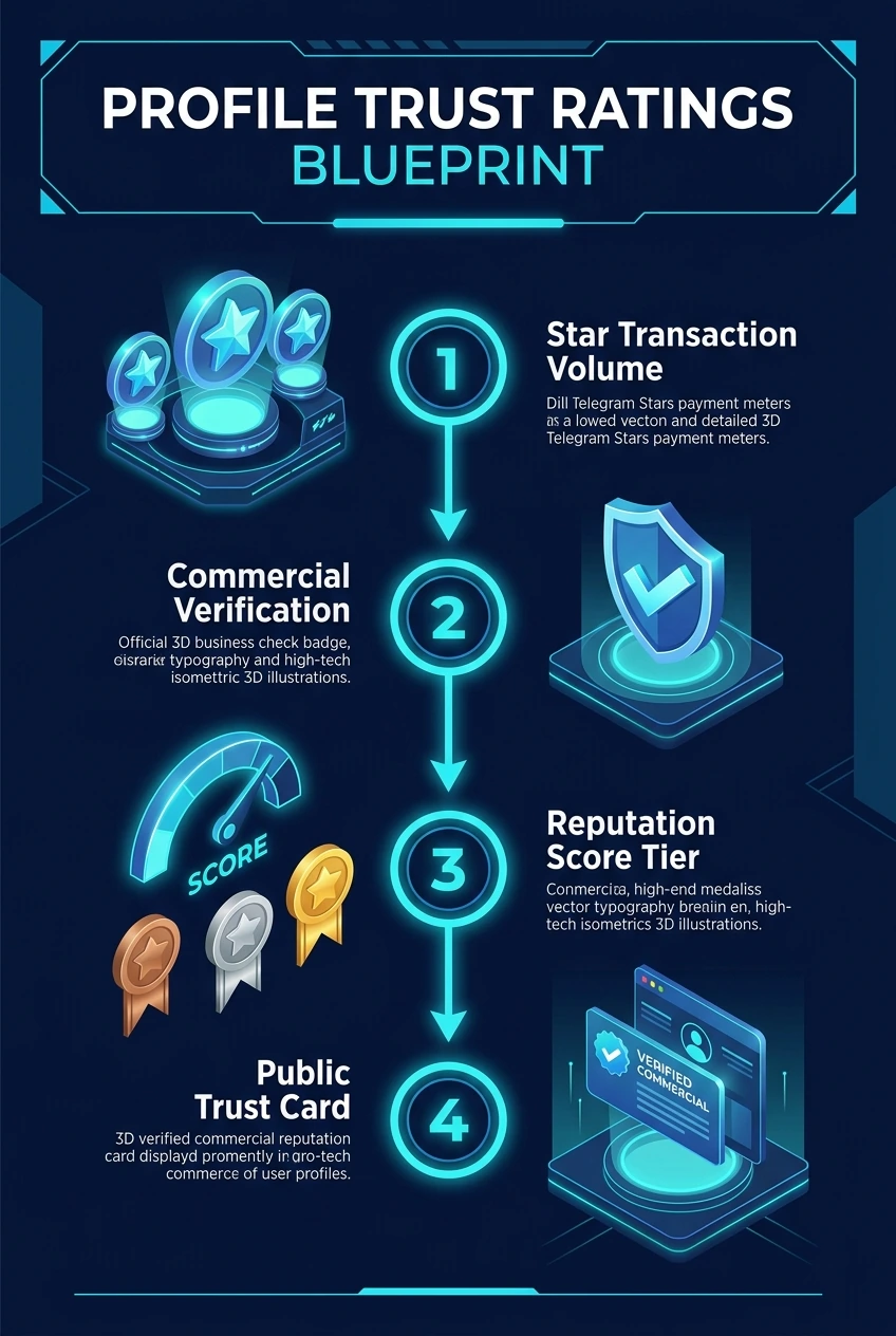 Infographic summarising how Telegram profile ratings work