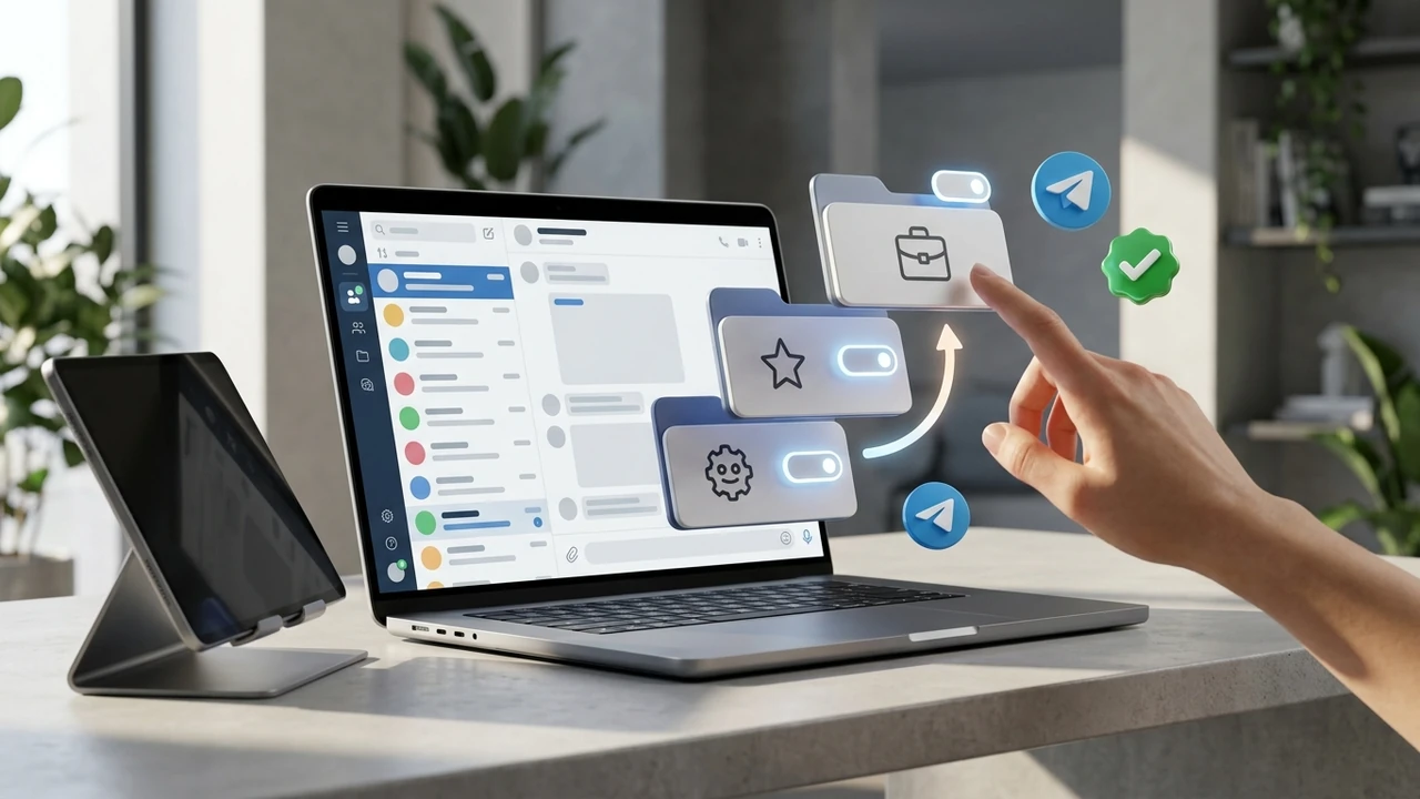 [Telegram 19] Chat Folders & Left Sidebar Navigation: Custom Icons, Unread Badges & Tab Ordering