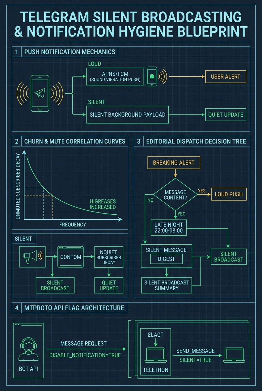 Telegram Silent Broadcasting and Notification Hygiene Blueprint