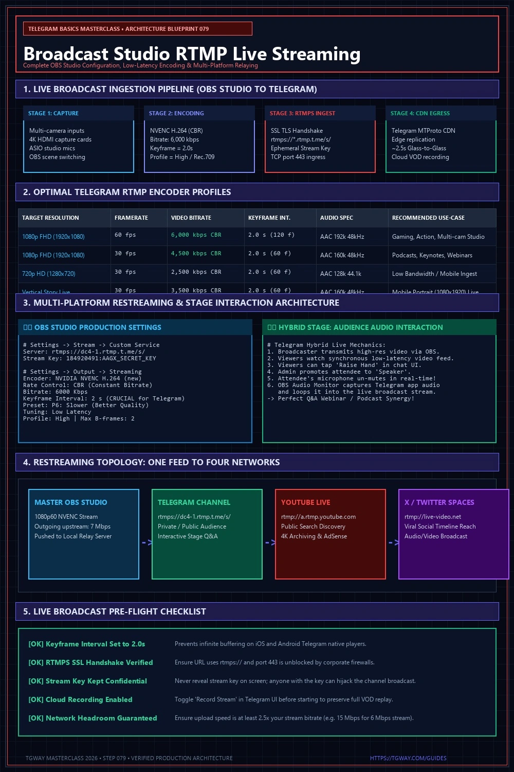 Master Infographic: Broadcast Studio RTMP Live Streaming