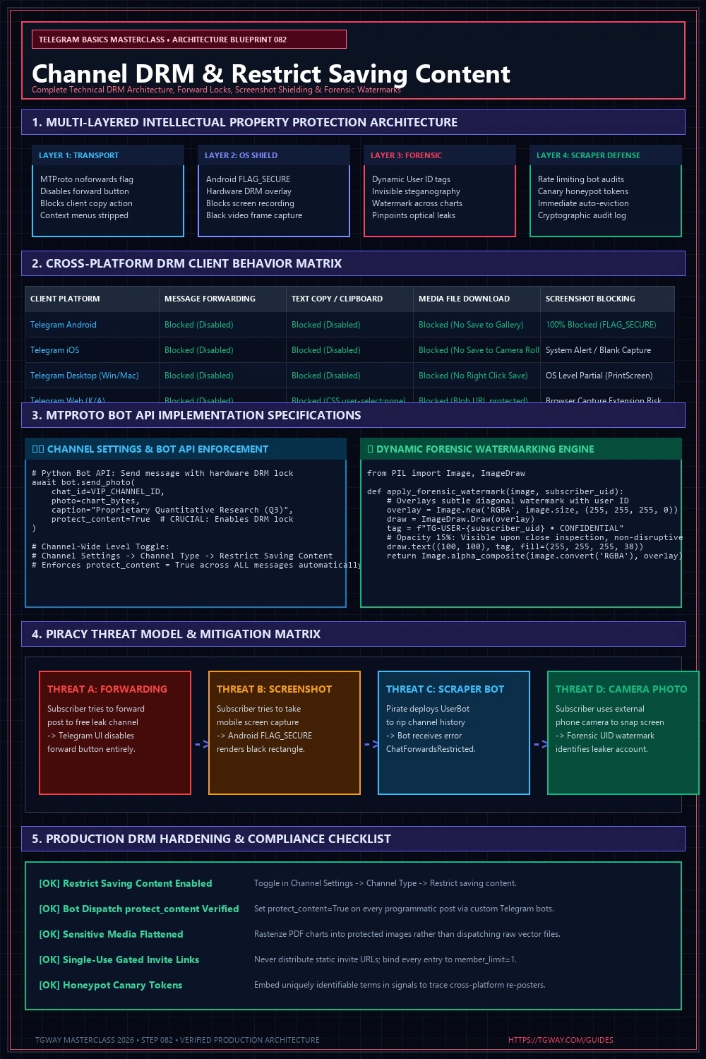 Master Infographic: Channel DRM and Restrict Saving Content