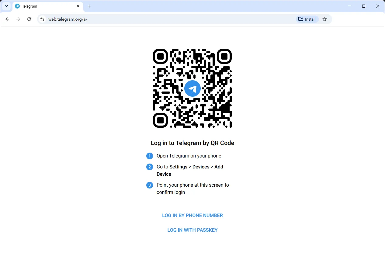 Screenshot from the Web browser setup walkthrough