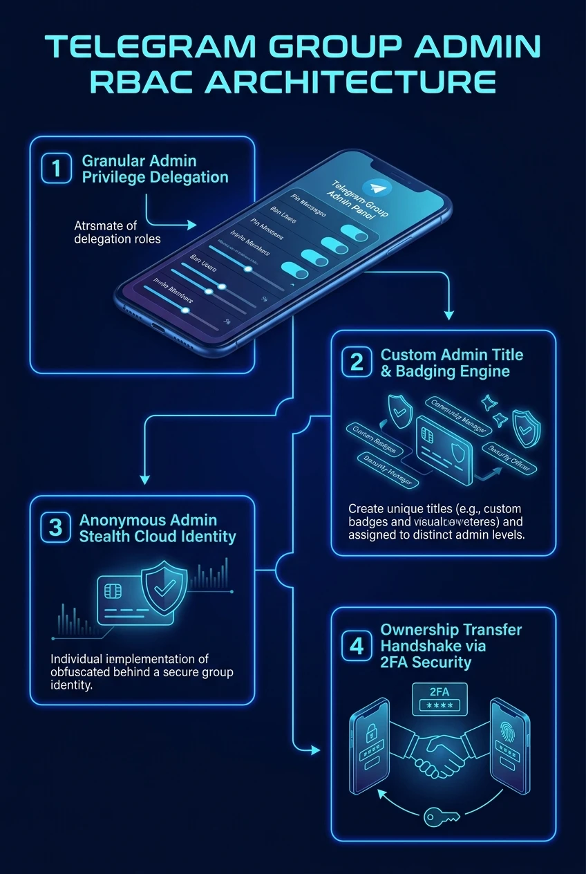 Telegram Group Admin Tools Infographic
