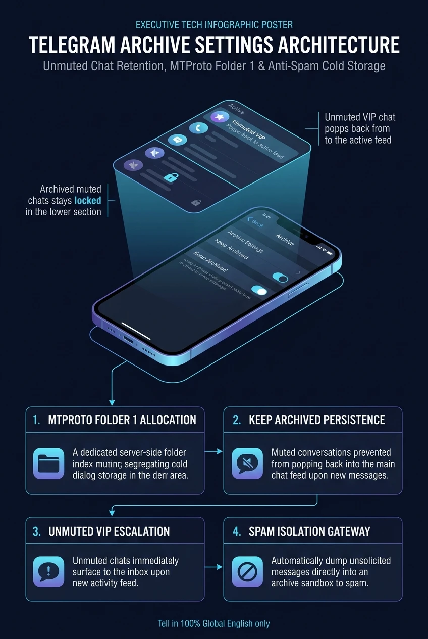 Telegram Archive Settings Architecture Infographic