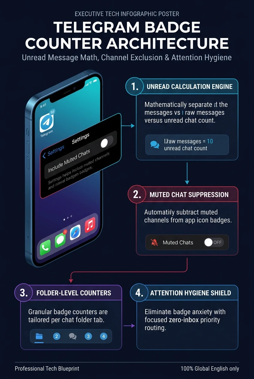Telegram Badge Counter Architecture Infographic