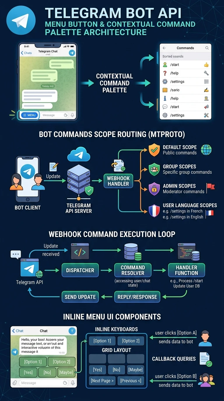 Telegram Bot Menu Architecture Infographic
