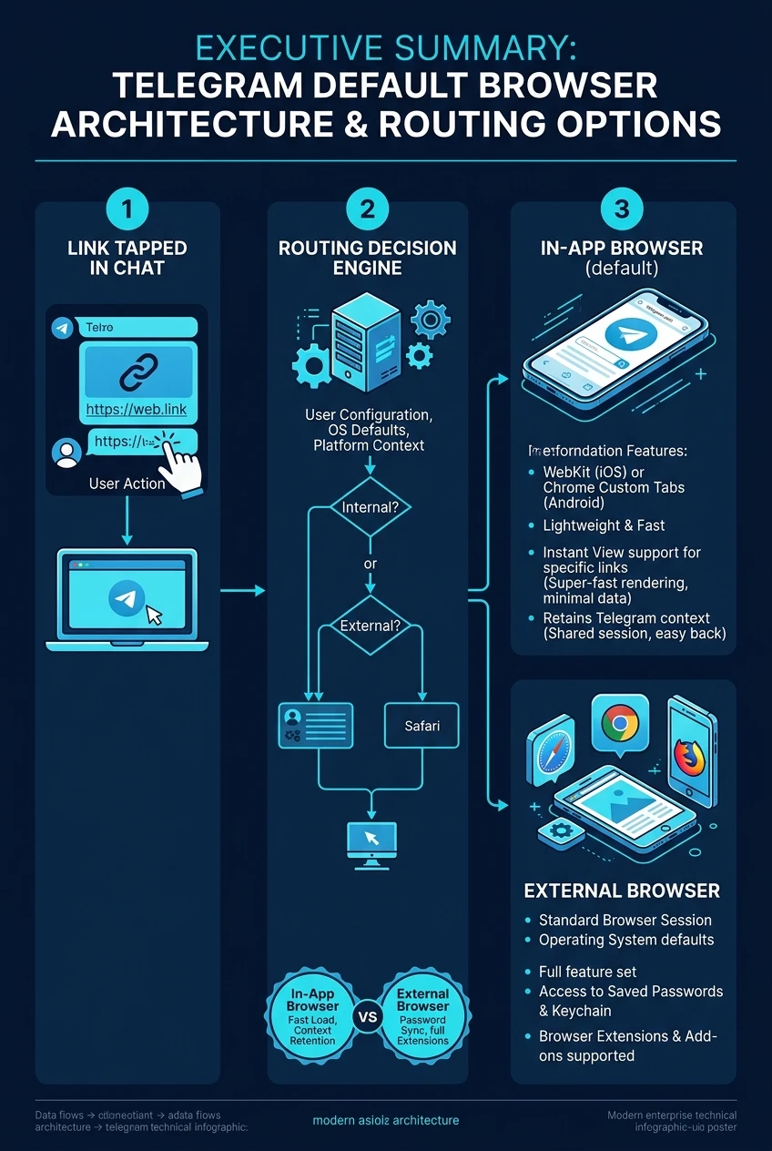 Telegram Default Browser Architecture Flowchart