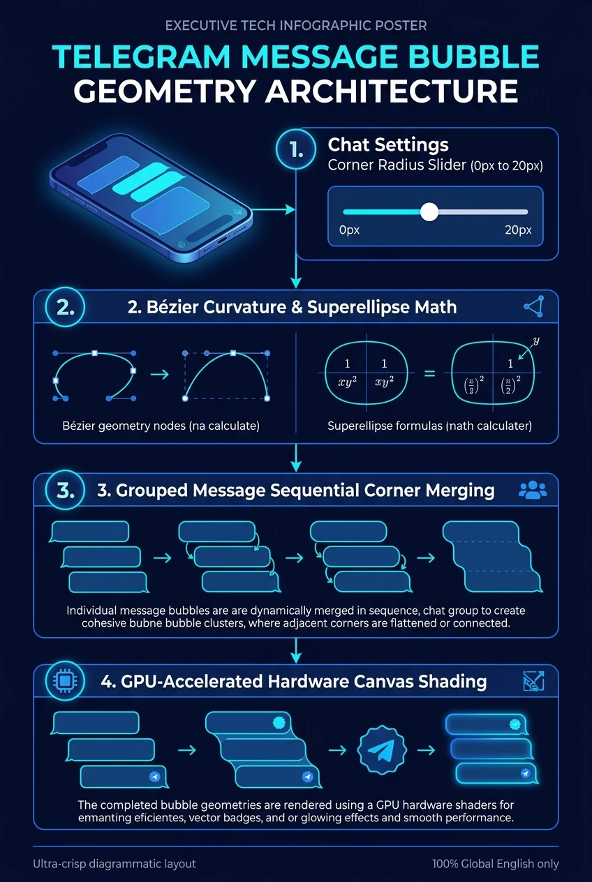Telegram Message Bubble Geometry Infographic