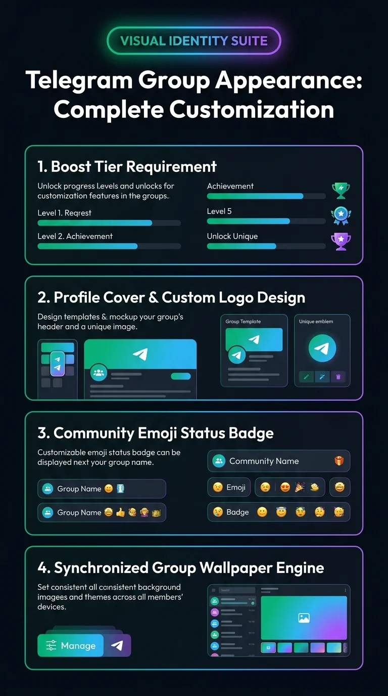 Telegram Group Appearance Customization Infographic