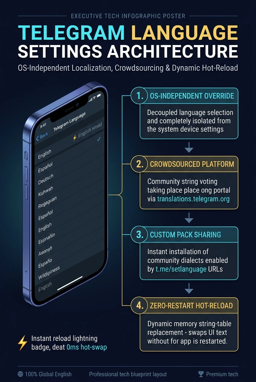 Telegram Language Settings Architecture Infographic
