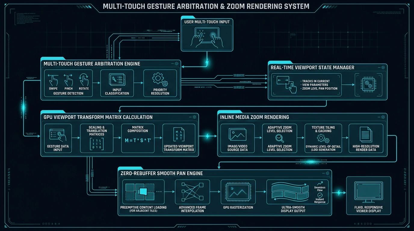 Telegram Pinch Zoom Architecture Infographic Blueprint