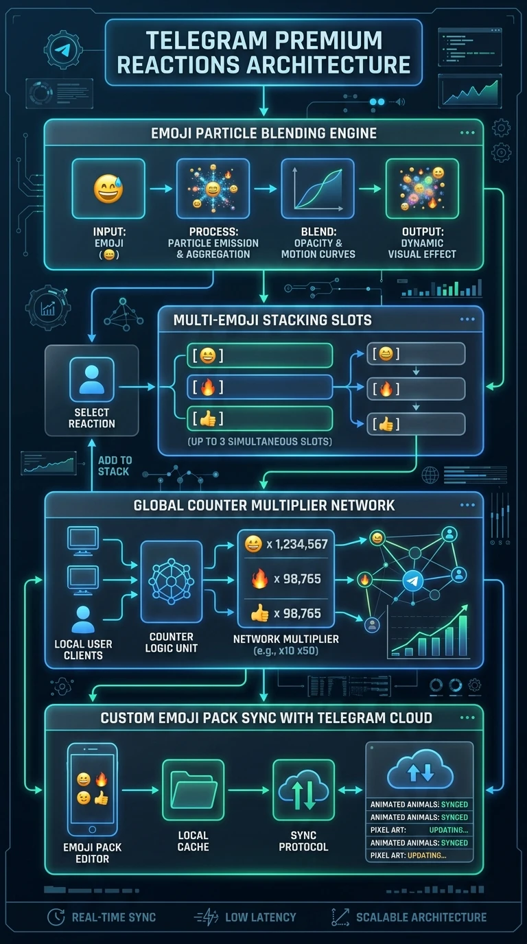 Telegram Premium Reactions Infographic