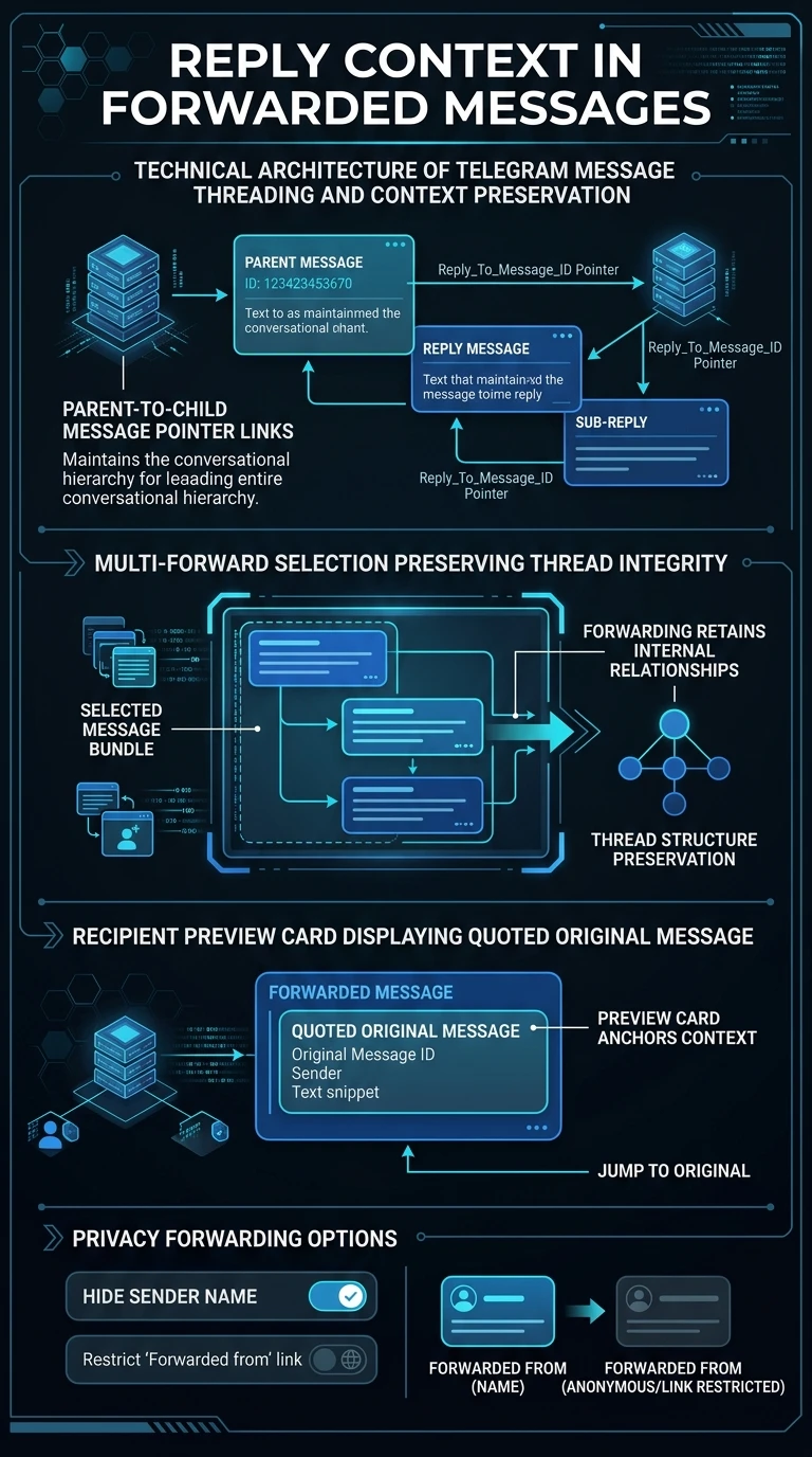 Telegram Preserve Replies in Forwarded Messages Infographic