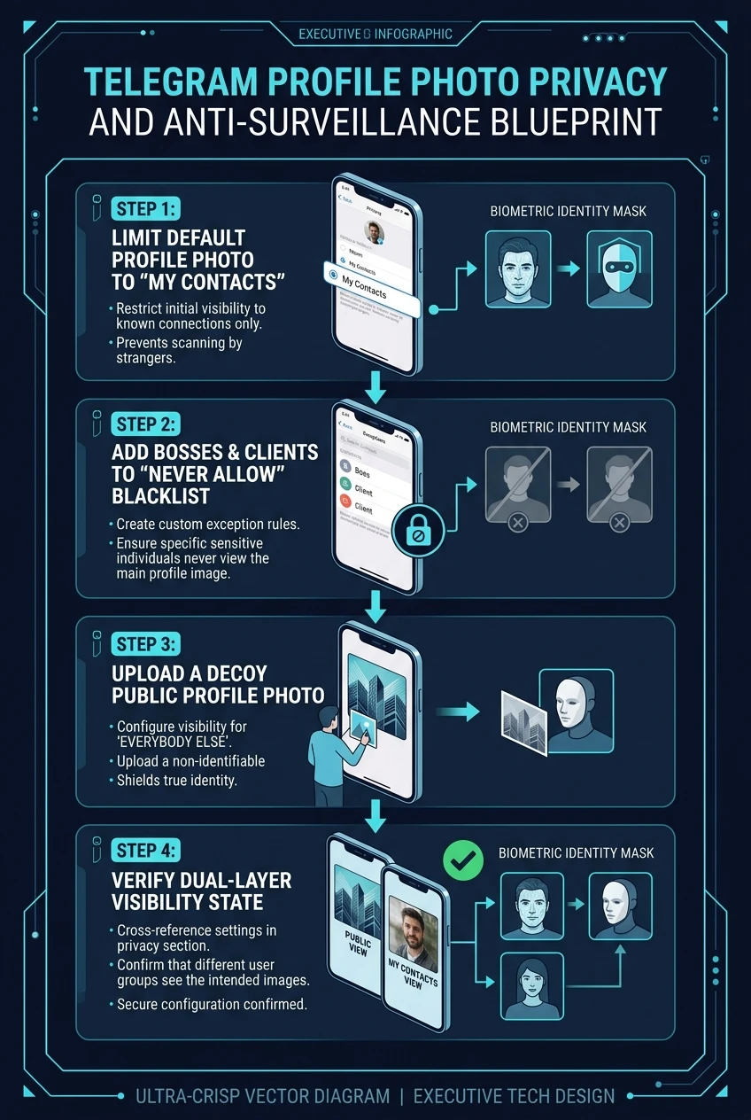 Telegram Profile Photo Anti-Surveillance Blueprint Flowchart