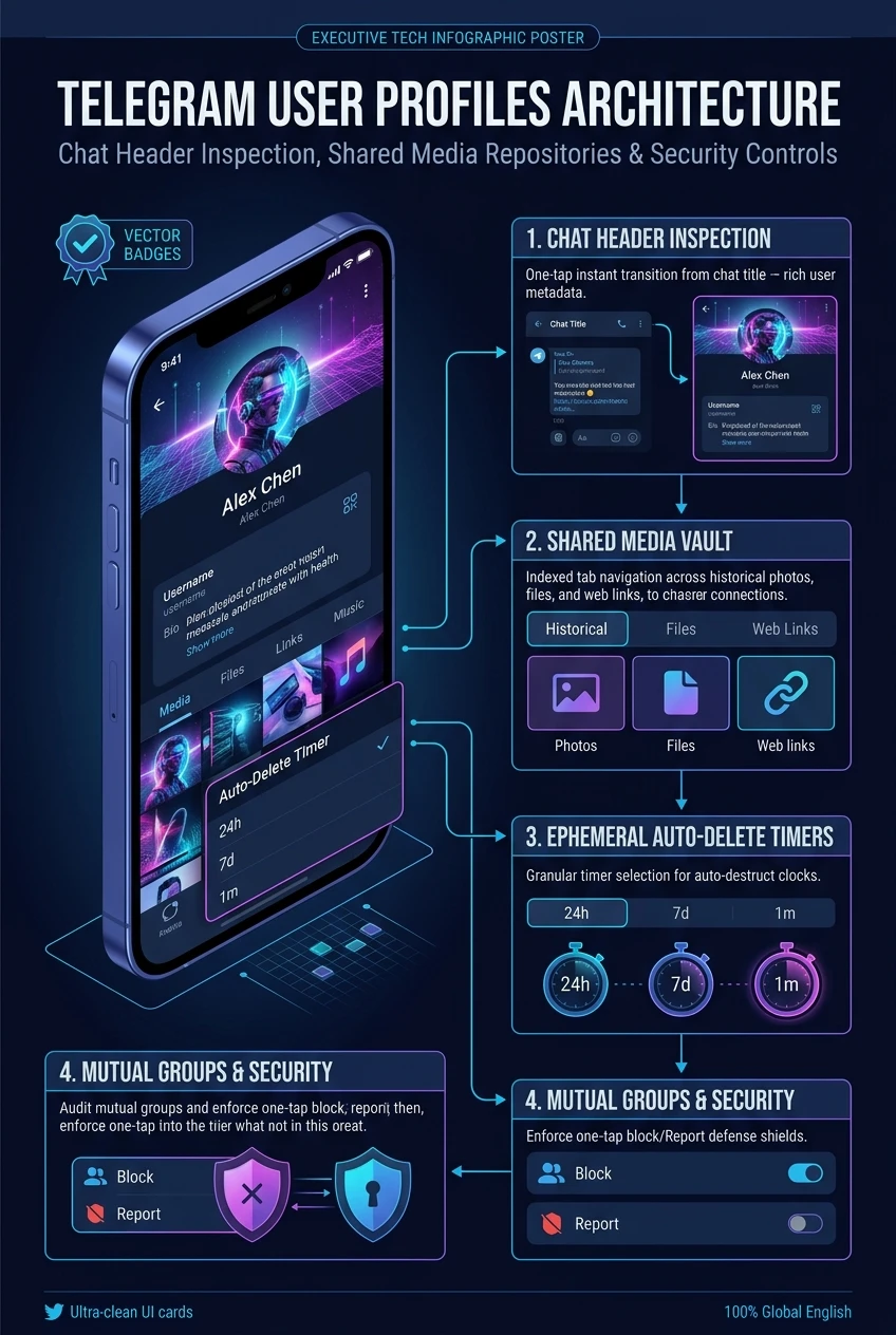 Telegram User Profiles Architecture Infographic