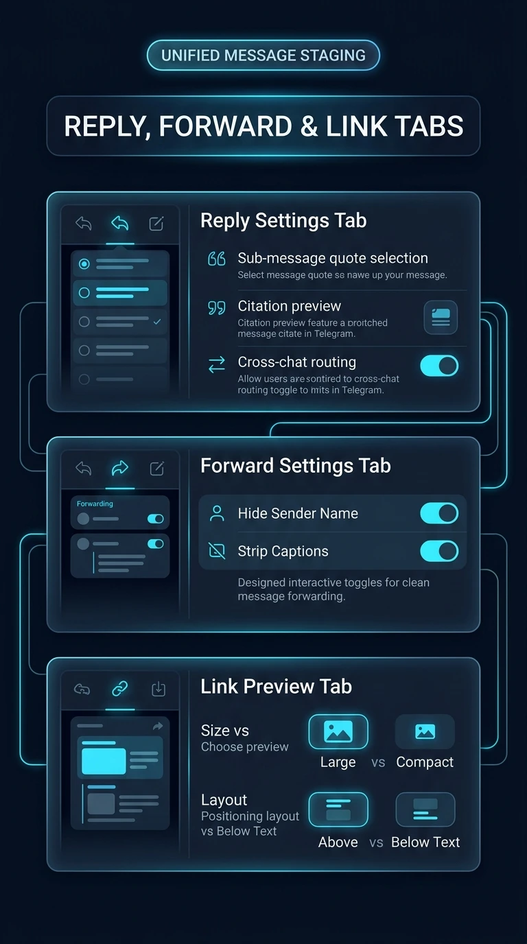 Telegram Staging Tabs Infographic