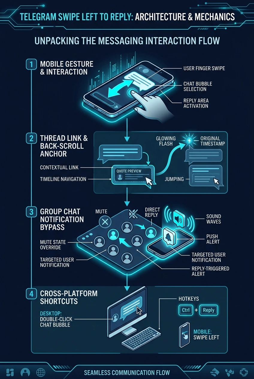 Telegram Swipe Left to Reply Architecture Infographic Flowchart