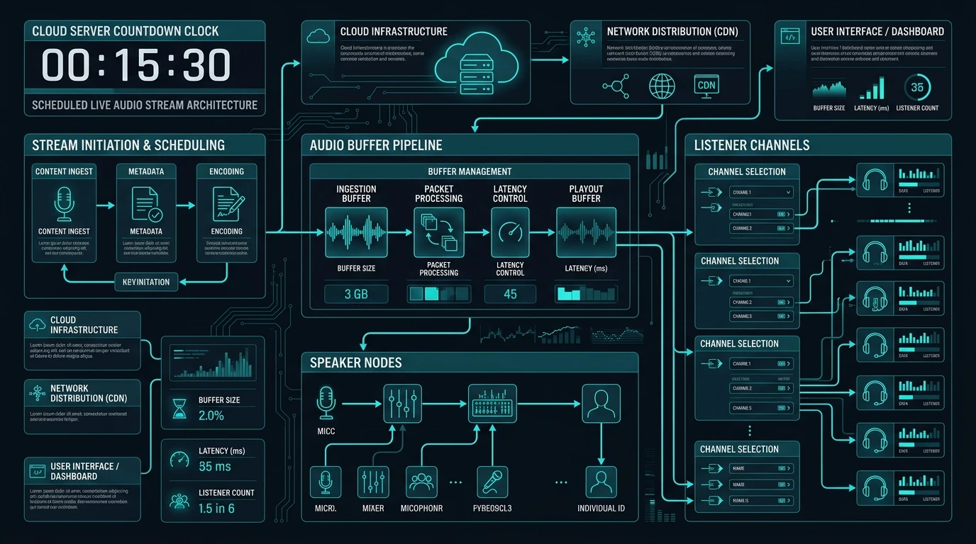 Telegram Scheduled Voice Chats Architecture Infographic Blueprint