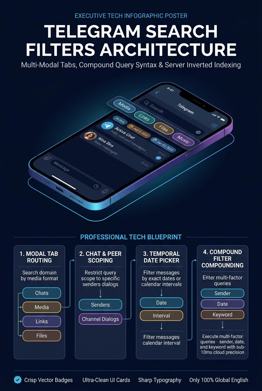 Telegram Search Filters Architecture Infographic