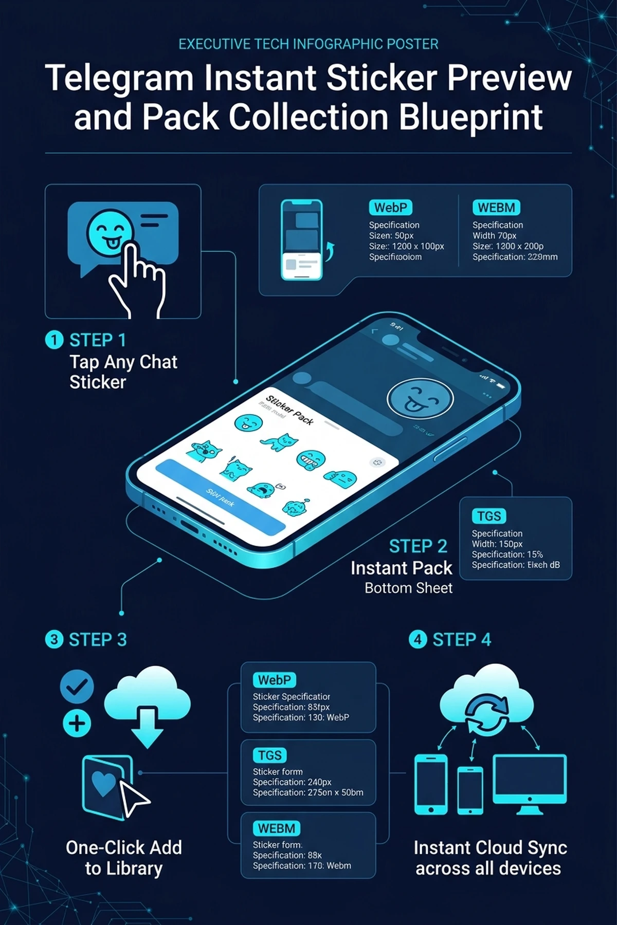 Telegram Sticker Preview & Discovery Infographic