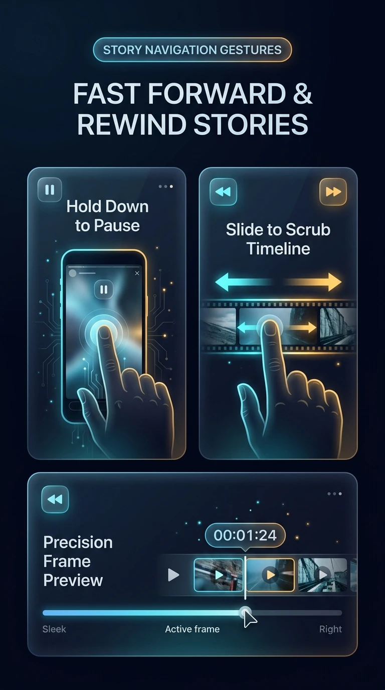 Telegram Fast Forward Stories Infographic