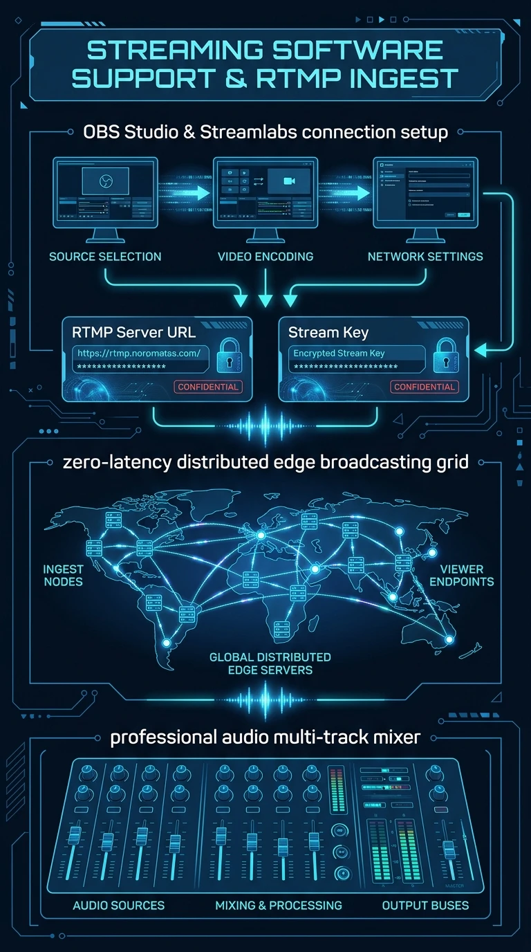 Telegram Streaming Software Support Infographic
