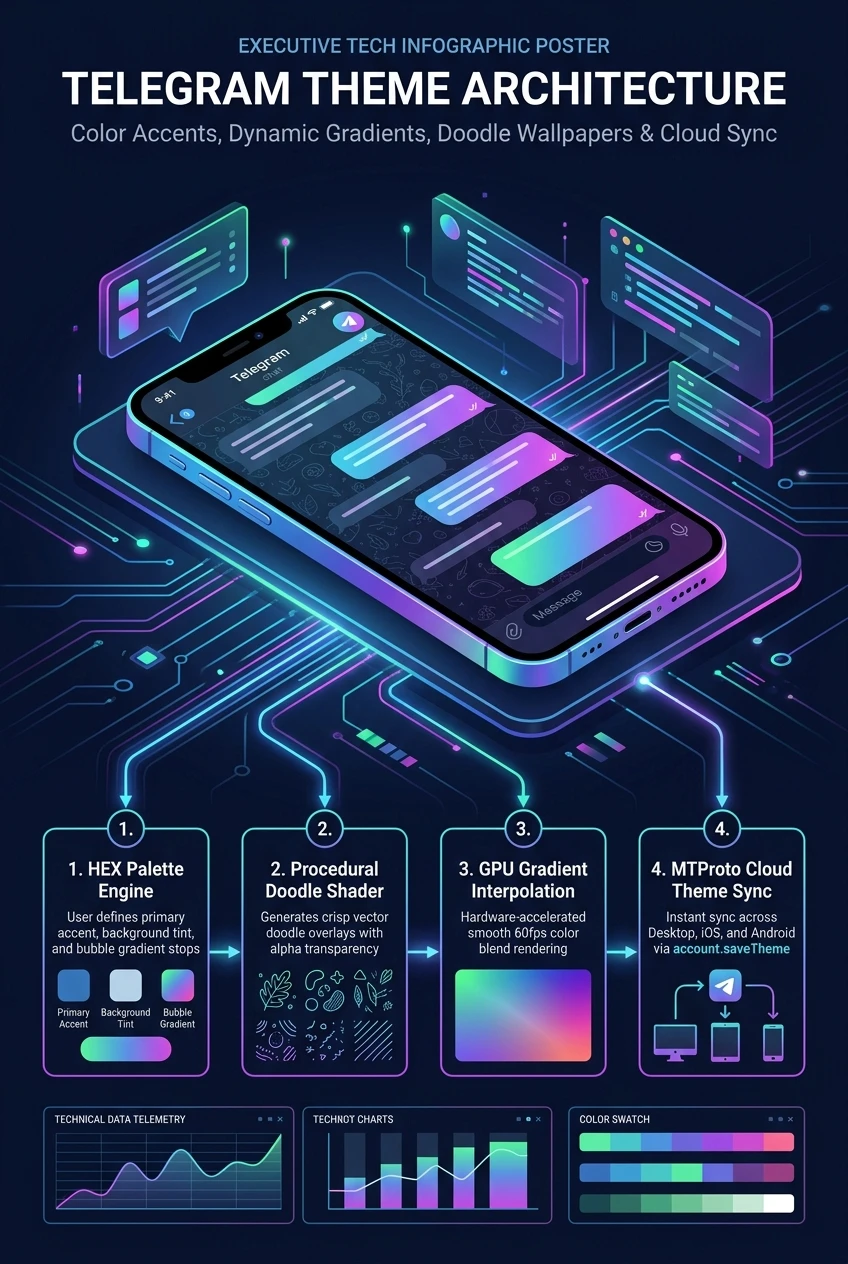 Telegram Theme Architecture Infographic Flowchart