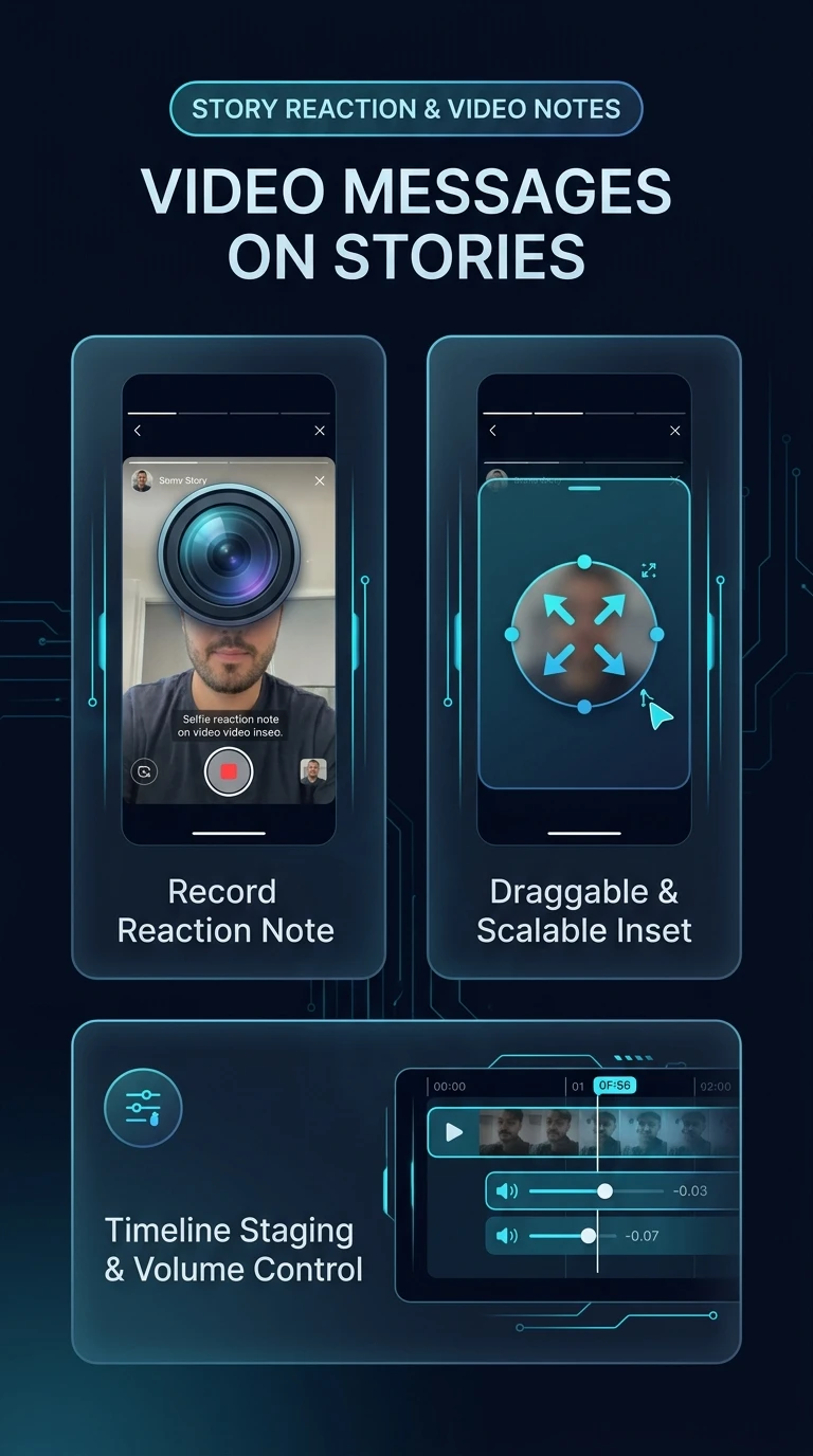 Video Messages on Stories Infographic