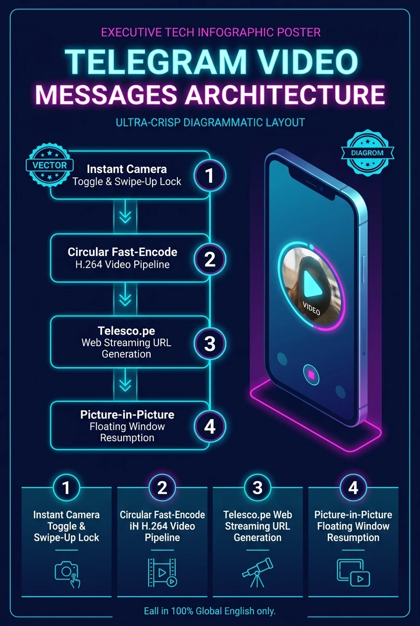 Telegram Video Messages Infographic