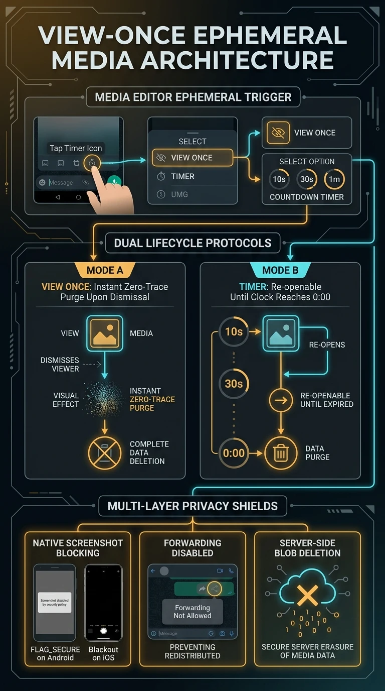 Telegram View Once Media Infographic