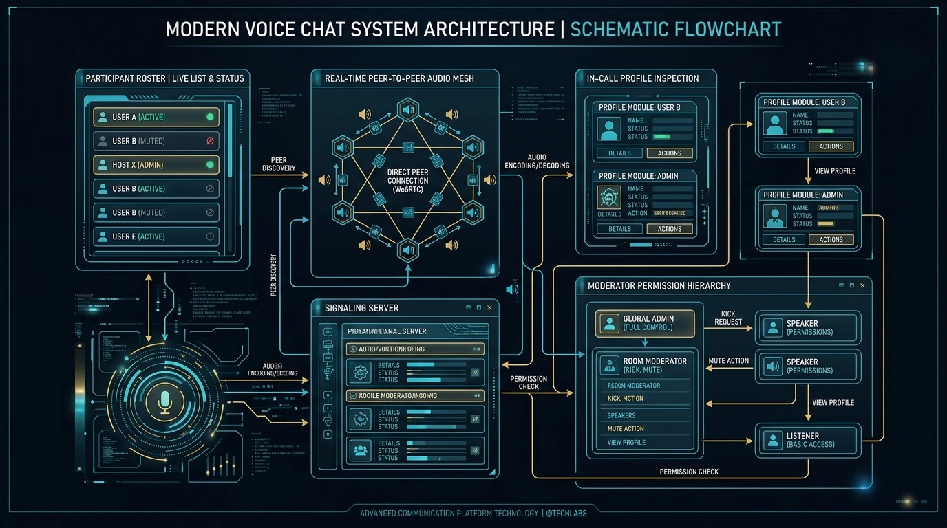 Telegram Voice Chat Profiles Architecture Infographic Blueprint