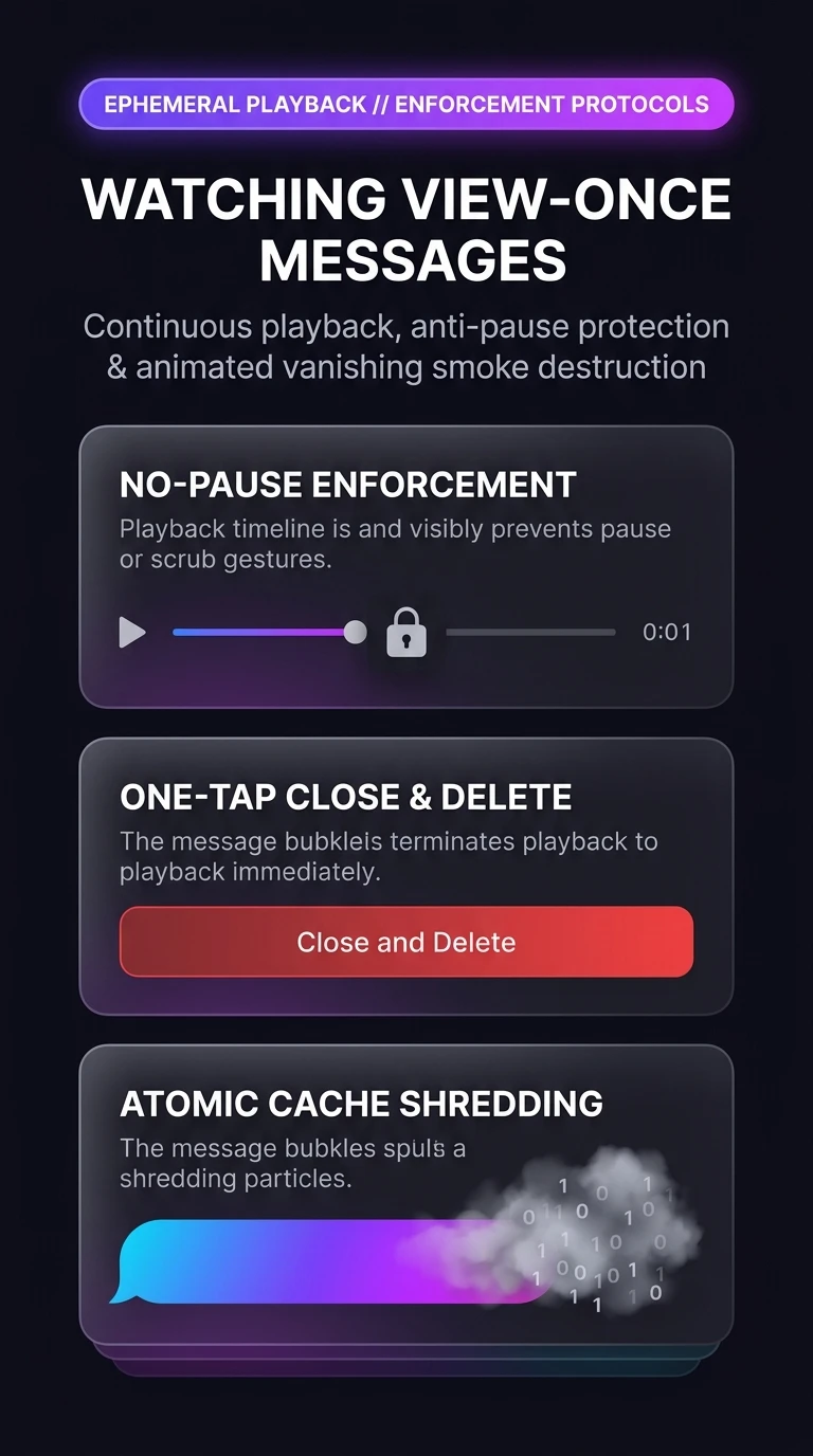Watching One-Time Messages Architecture Infographic
