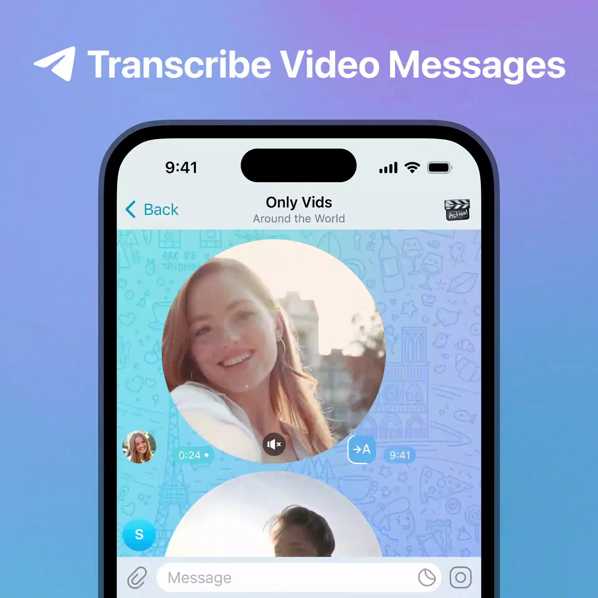 Telegram Premium: Video Message Transcription