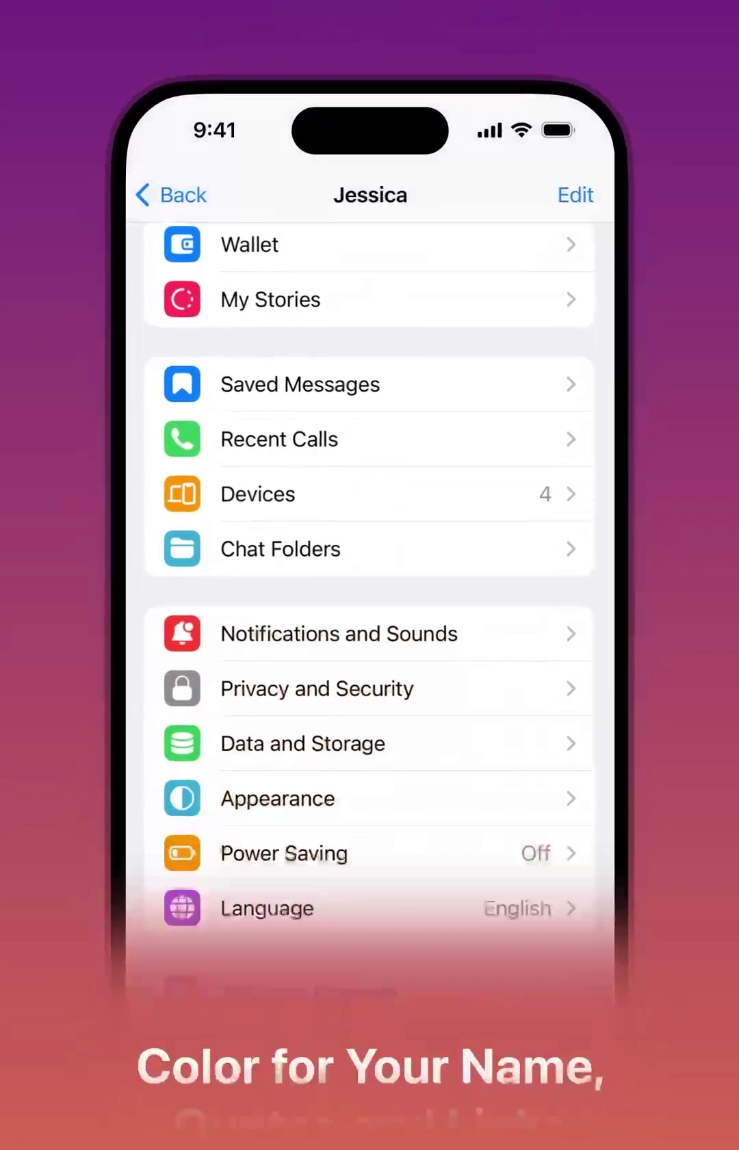 Telegram Premium: Account Name Colors