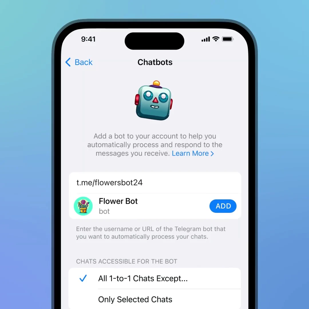 Telegram Business: Chatbots