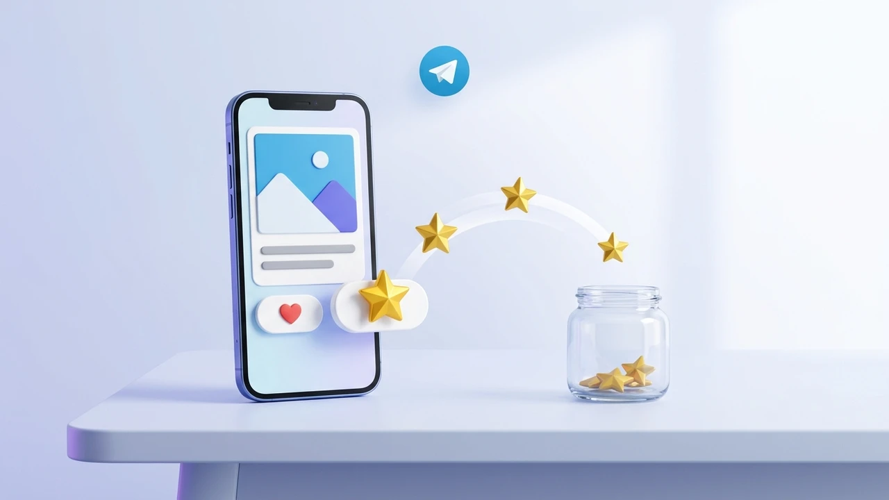 Tipping a Creator with Telegram Star Reactions