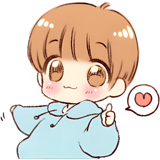 Cute Chibi Couple Telegram Sticker #2 - Cute Chibi Couple #2