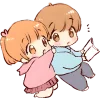 A Couple Of Kun And Chan Emoji Telegram Sticker #9 - A Couple Of Kun And Chan Emoji #9