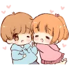 A Couple Of Kun And Chan Emoji Telegram Sticker #10 - A Couple Of Kun And Chan Emoji #10