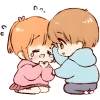 A Couple Of Kun And Chan Emoji Telegram Sticker #15 - A Couple Of Kun And Chan Emoji #15
