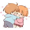 A Couple Of Kun And Chan Emoji Telegram Sticker #16 - A Couple Of Kun And Chan Emoji #16