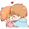 A Couple Of Kun And Chan Emoji Telegram Sticker #18 - A Couple Of Kun And Chan Emoji #18