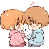 A Couple Of Kun And Chan Emoji Telegram Sticker #20 - A Couple Of Kun And Chan Emoji #20