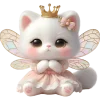 Angel Kitten Emoji Telegram Sticker #15 - Angel Kitten Emoji #15